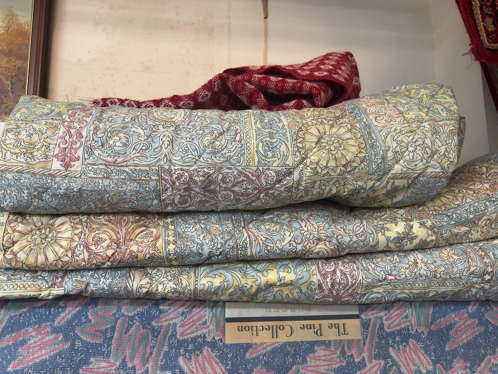Lot 515: A Collection of Quilted Bedding and Assorted Textiles including The Pine Collection Examples