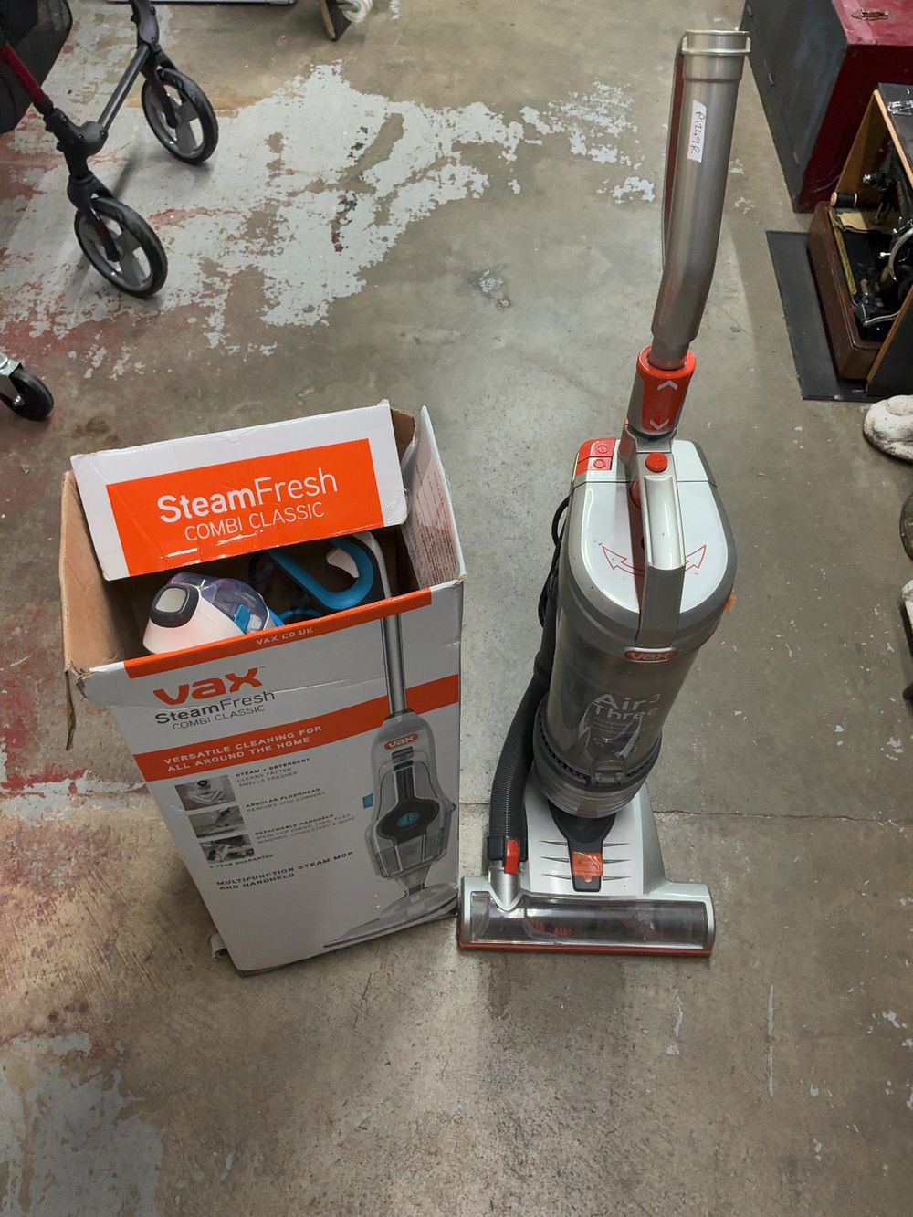 Lot 19: Two Vax Floorcare Appliances Including Air Three Wishes and SteamFresh Combi Classic Models