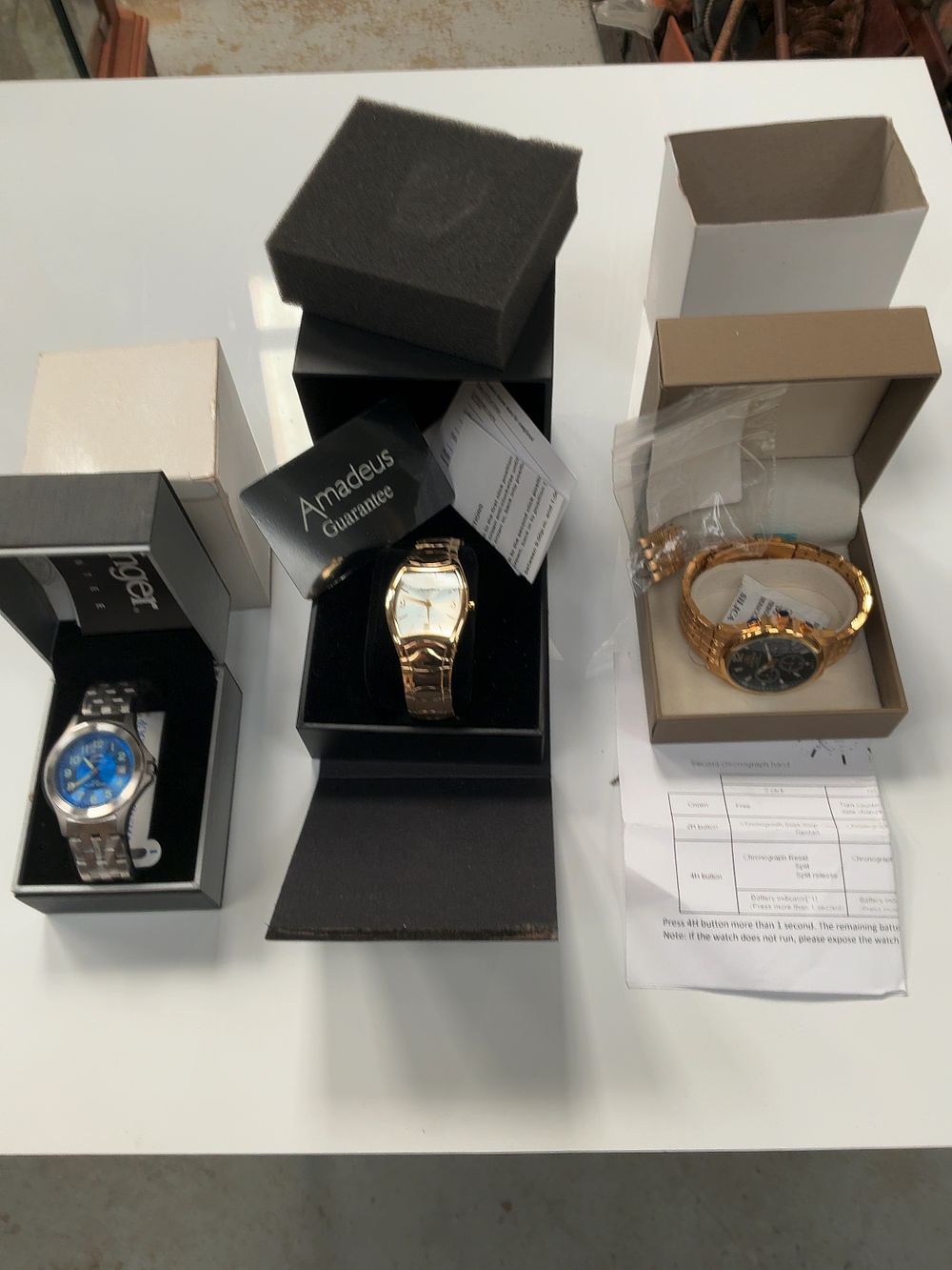 Lot 67: A Trio of Three Wristwatches Including Slazenger and Astron Examples with Presentation Cases