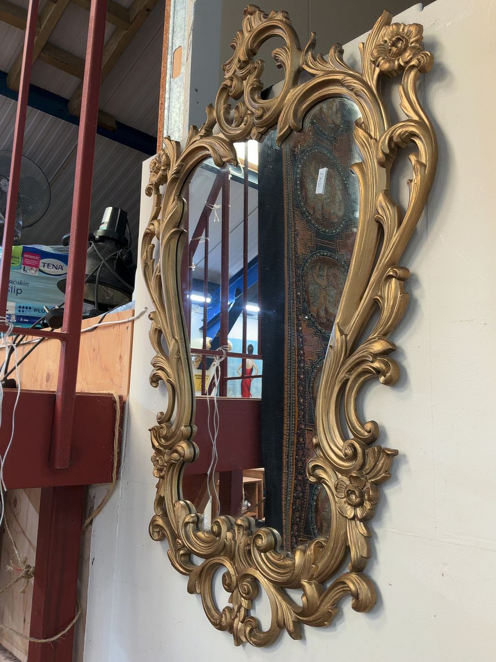 Lot 76: An Ornate Rococo Style Gilt Finished Composite Wall Mirror