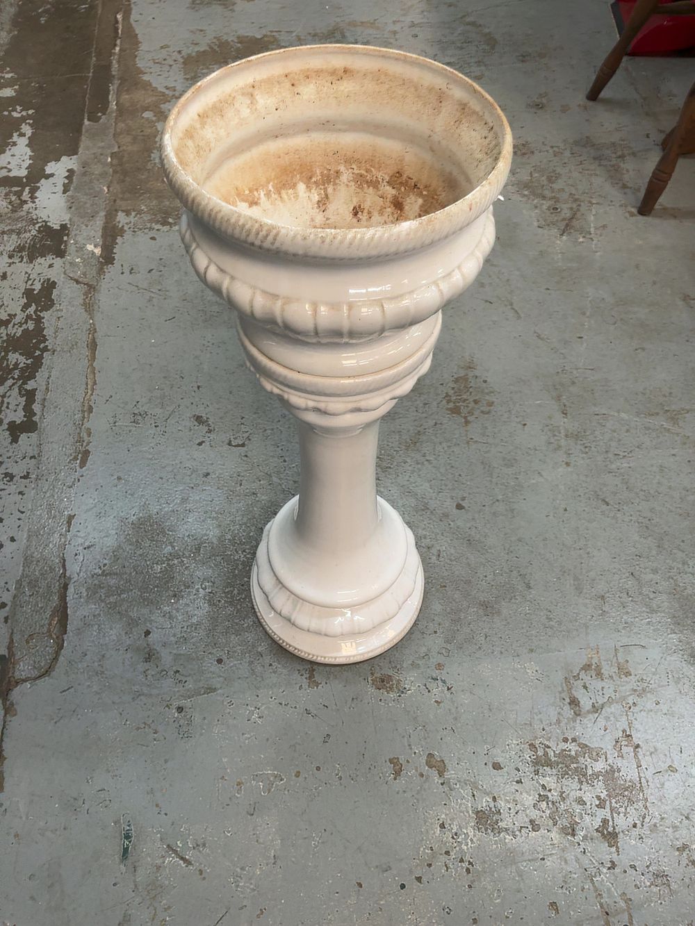 Lot 86: A Victorian style Glazed Earthenware Pedestal Jardiniere