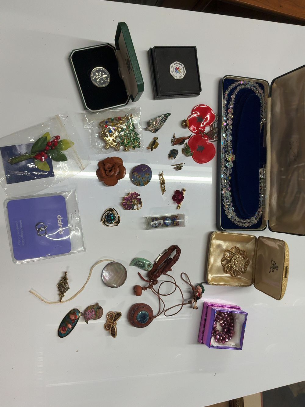 Lot 109: A Collection of Vintage and Modern Costume Jewellery including Trifari and Ciro with Presentation Cases and Two Wrist Watches