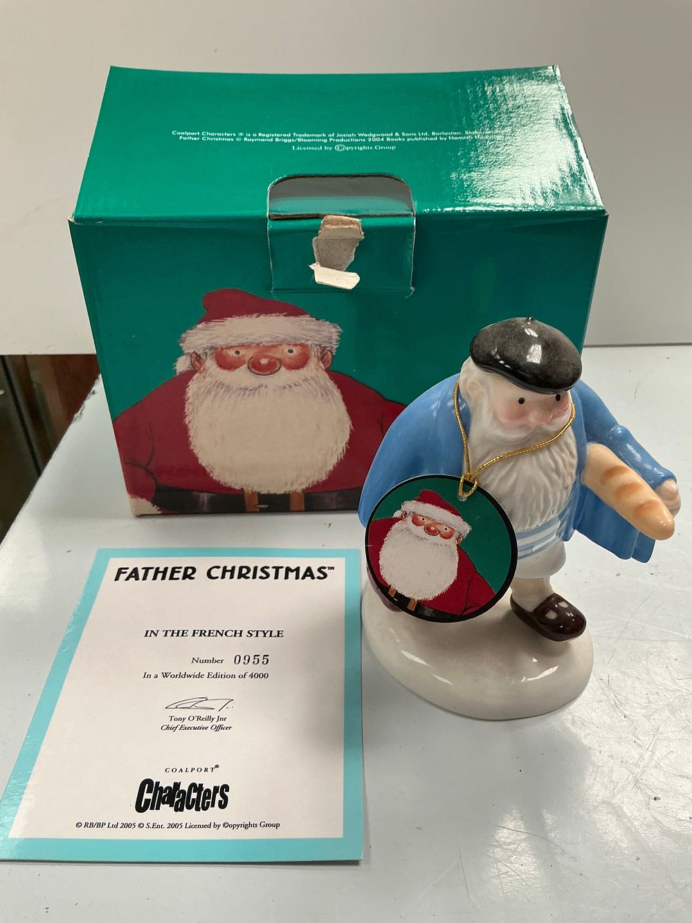 Lot 116: A Pair of Coalport Limited Edition Hand Painted Bone China Father Christmas Figurines with Presentation Cases