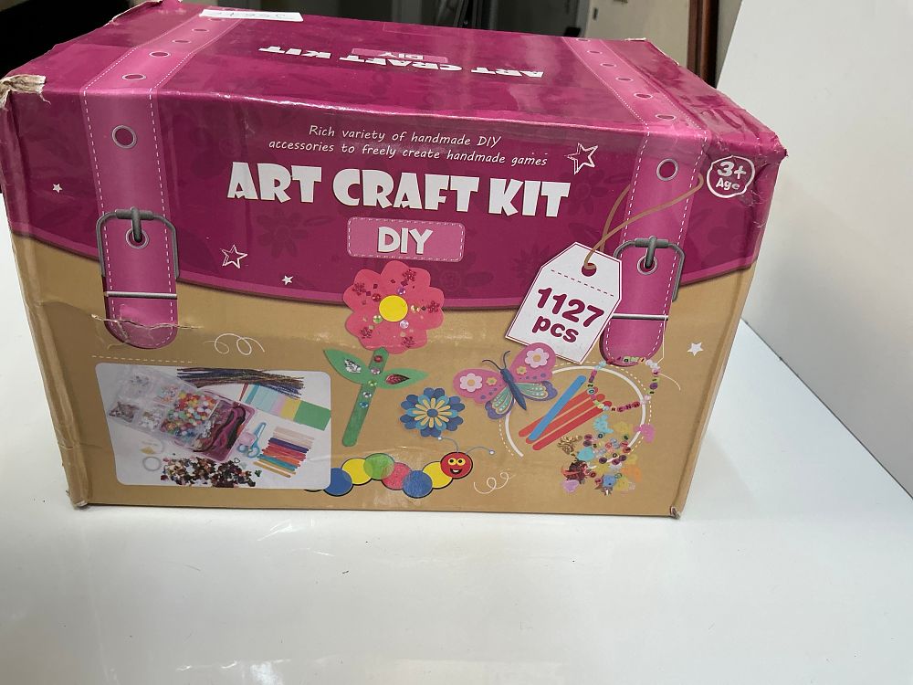 Lot 155: A Collection of Children's Activity Kits and Toys Including an Art Craft Kit and Deformed Track Truck
