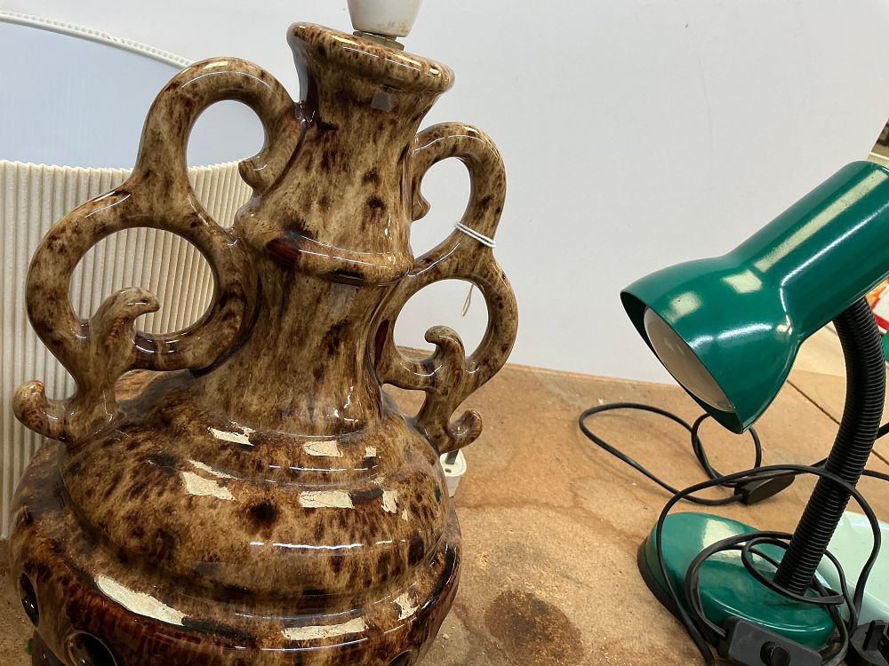 Lot 174: ** An Assortment of Four Table and Desk Lamps