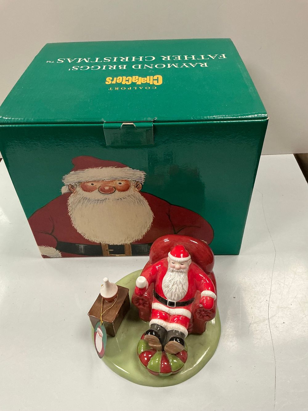 Lot 179: 2 x Coalport Hand Painted Bone China Father Christmas Figurine with Presentation Cases