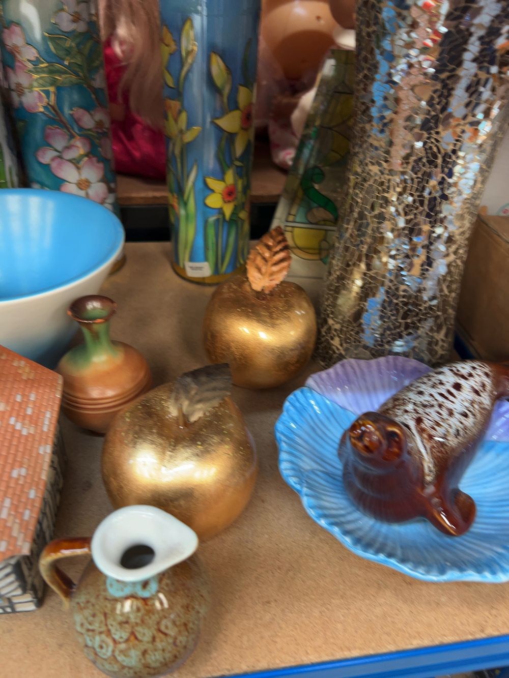 Lot 191: A Collection of Decorative Ceramics and Glassware including Tube-Lined Floral Examples