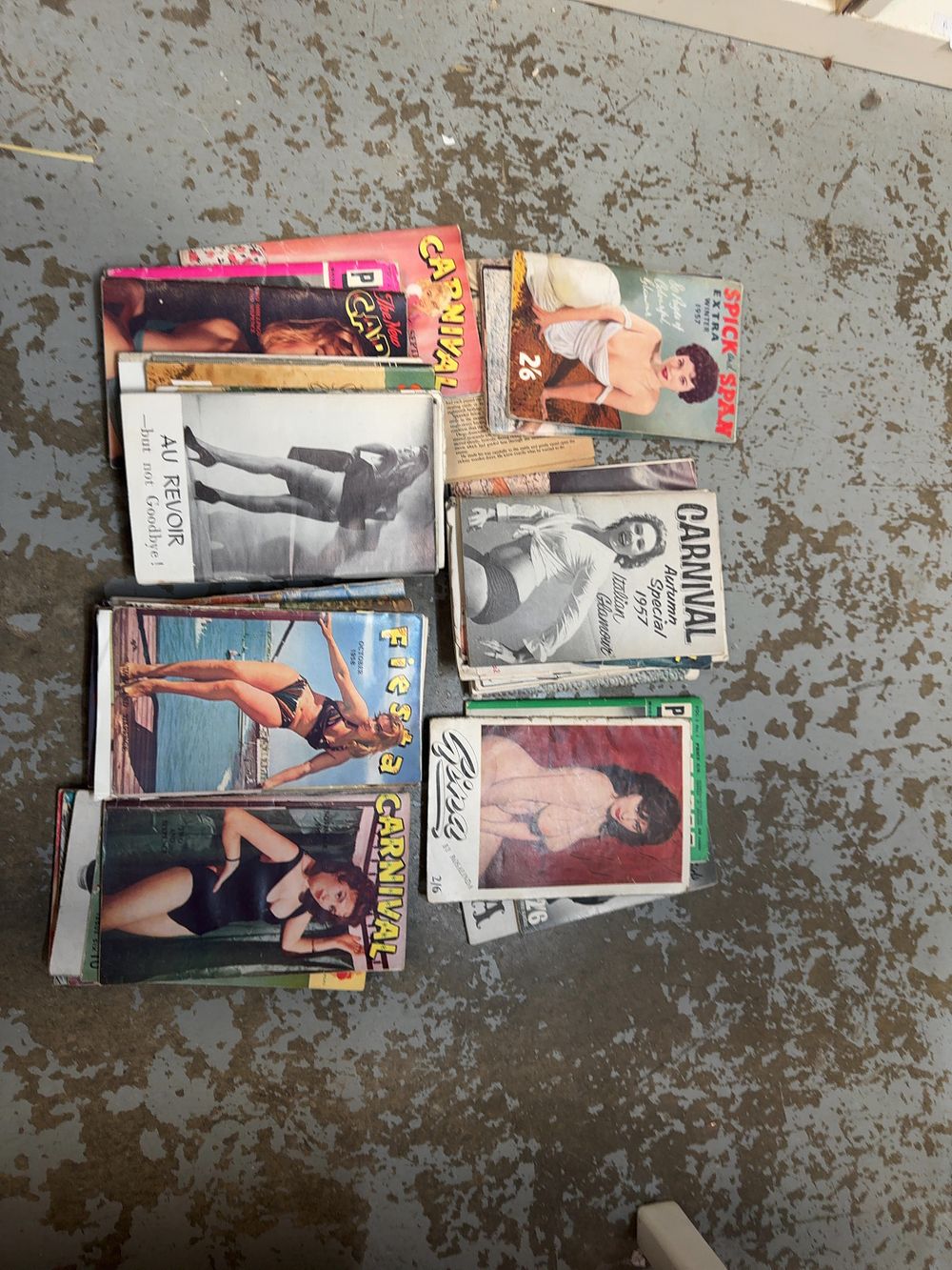 Lot 230: A Collection of Late 1950s British Glamour and Pin-Up Magazines including Fiesta and Carnival