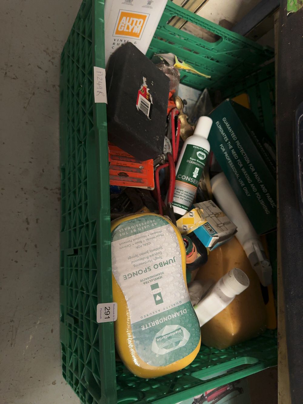 Lot 291: A Collection of Automotive Maintenance Products Garden Fittings and Hand Tools Including Diamondbrite and Halfords Examples