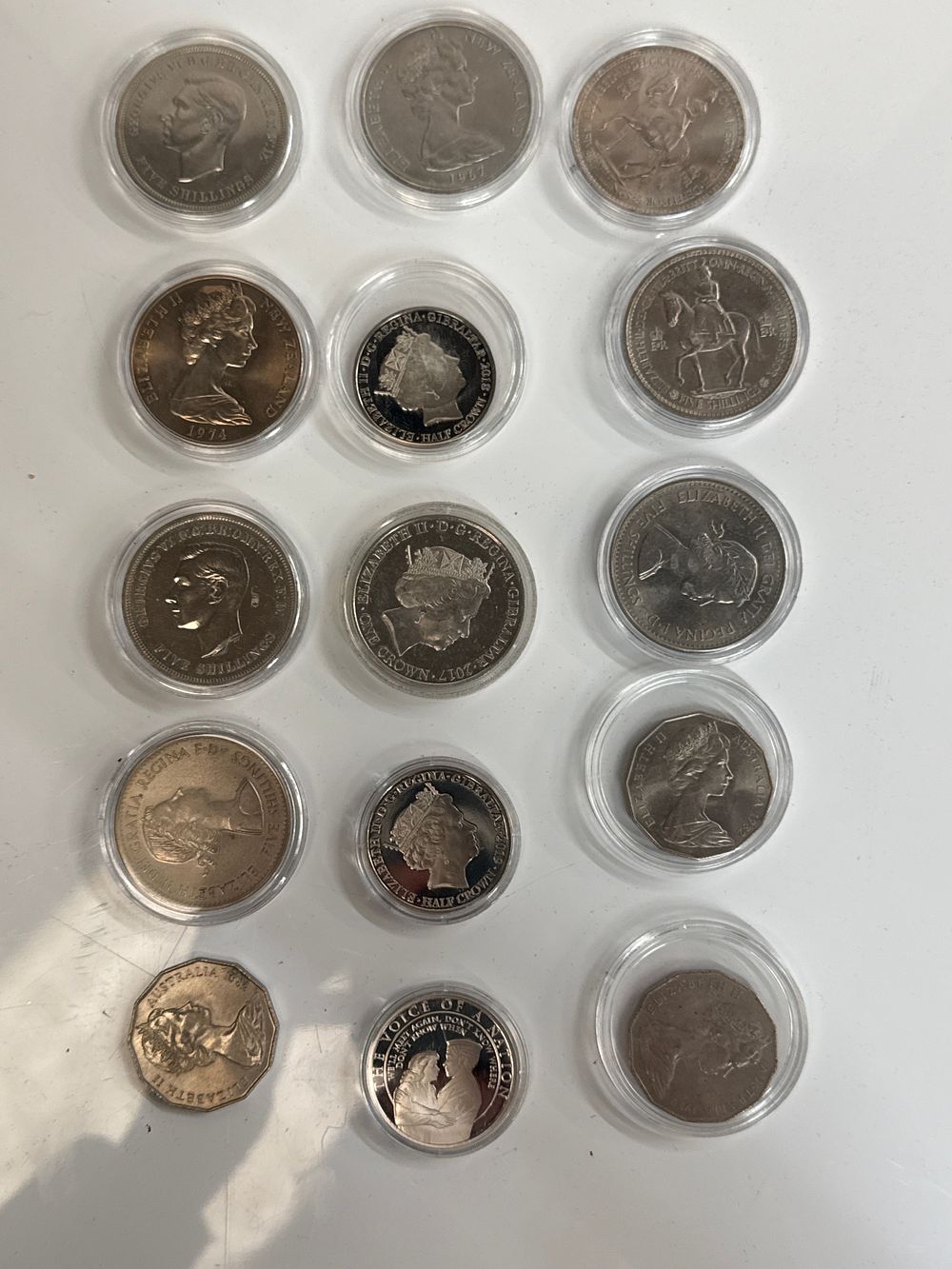 Lot 303: A Collection of Mixed Metal UK and Commonwealth Commemorative and Currency Coins including Gibraltar Examples