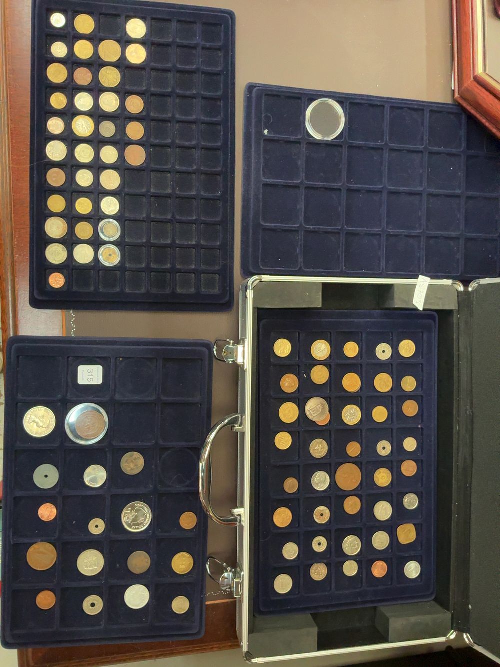 Lot 315: A Collection of International Circulated and Commemorative Base Metal Coins in a Metal Carry Case