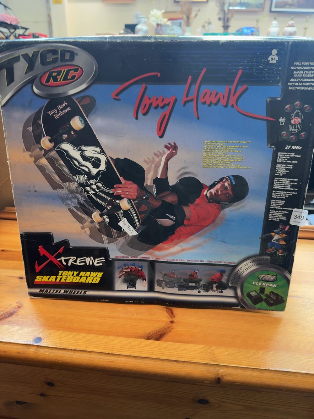 Lot 349: A Tyco R/C X-Treme Tony Hawk Skateboard Set including Action Figure and Remote with Presentation Case