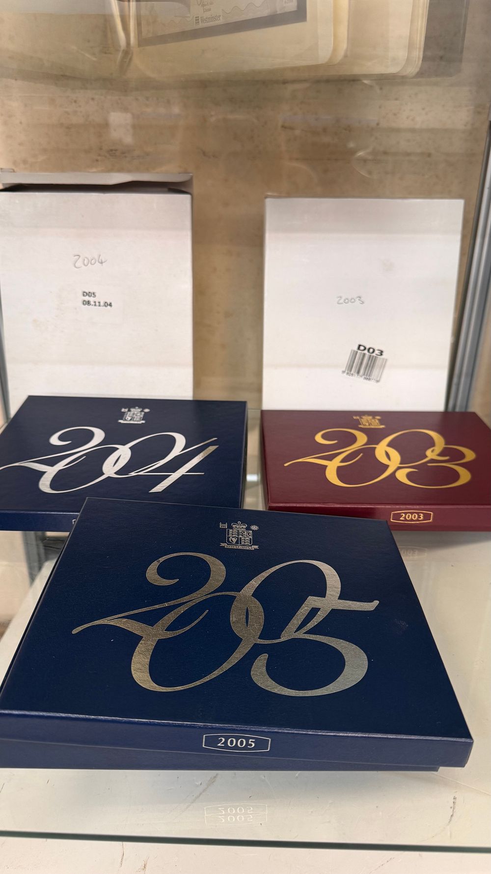 Lot 364: A Trio of Three UK 2003 to 2005 Royal Mint Proof Coin Sets in Presentation Cases