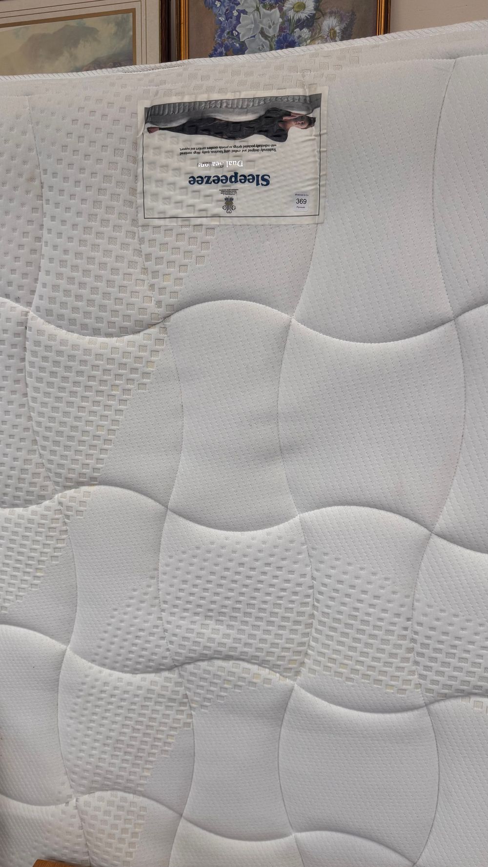 Lot 369: A White Quilted Sleepeezee Dual Seasons Pocketed Spring Mattress