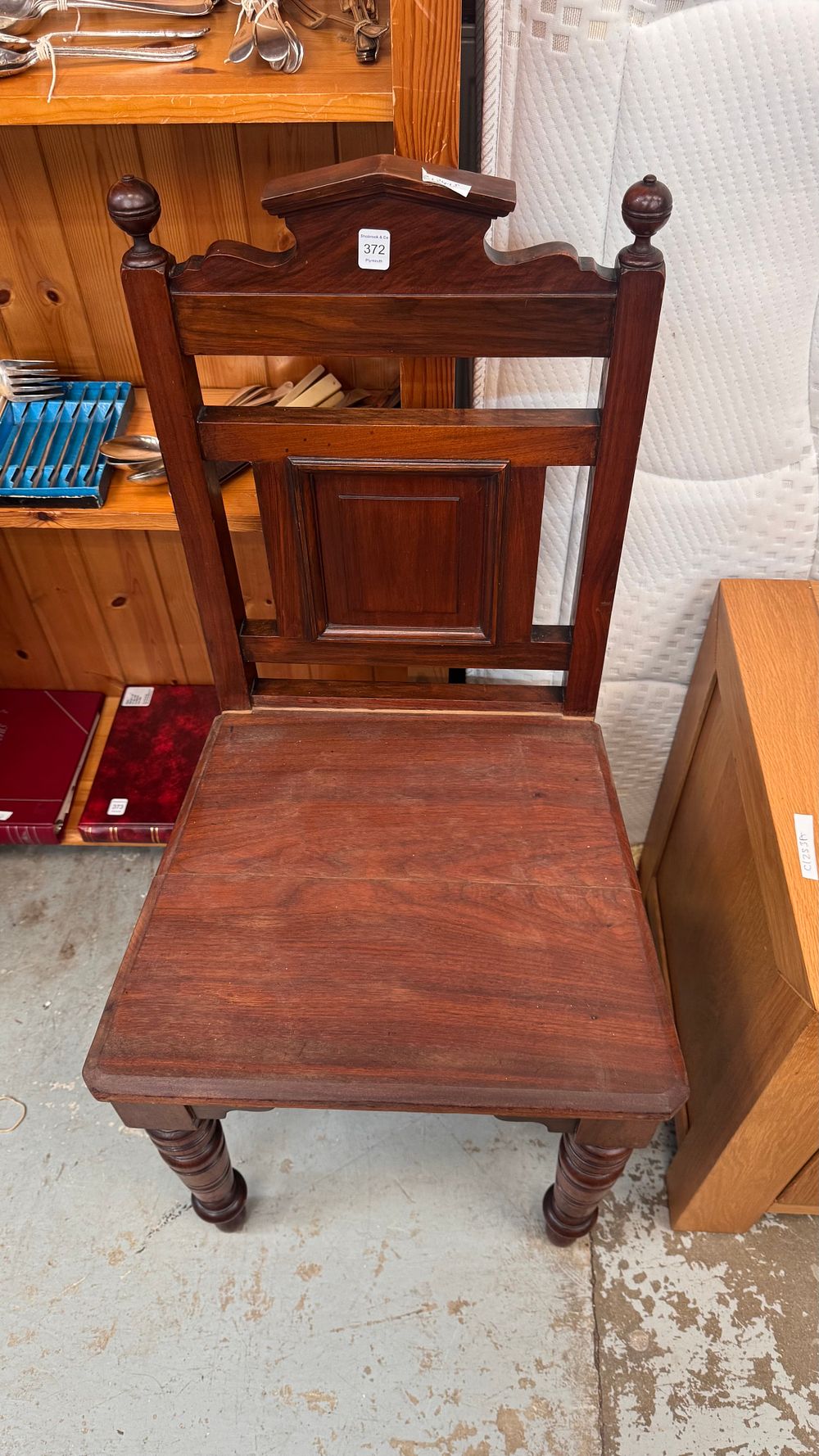 Lot 372: A Victorian Mahogany Jacobean Revival Style Side Chair