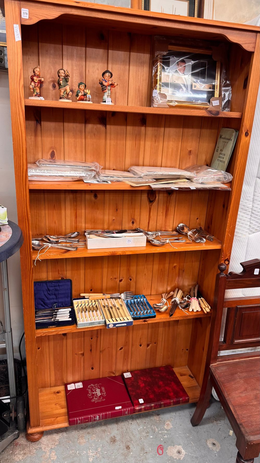Lot 378: A Traditional Country Style Pine Open Bookcase