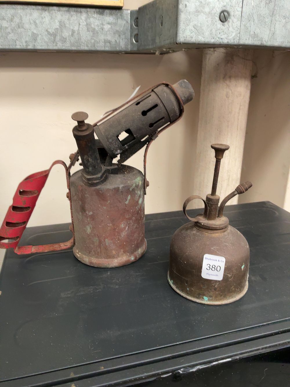 Lot 380: A Pair of Mid-20th Century Copper and Brass Workshop and Garden Tools