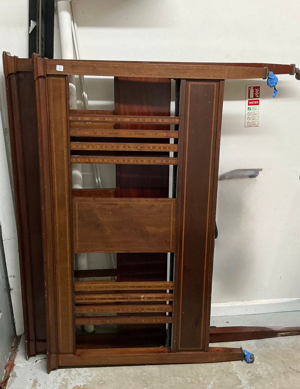 Lot 403: An Edwardian Style Mahogany Bedstead with Boxwood and Ebony style Inlay