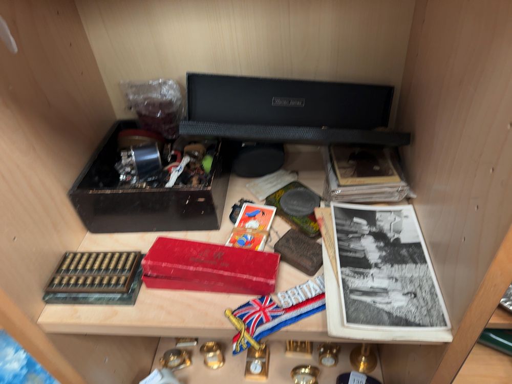 Lot 421: A Collection of Vintage and Antique Collectibles and Ephemera Including a Newmark Wristwatch and Royal Coronation Memorabilia