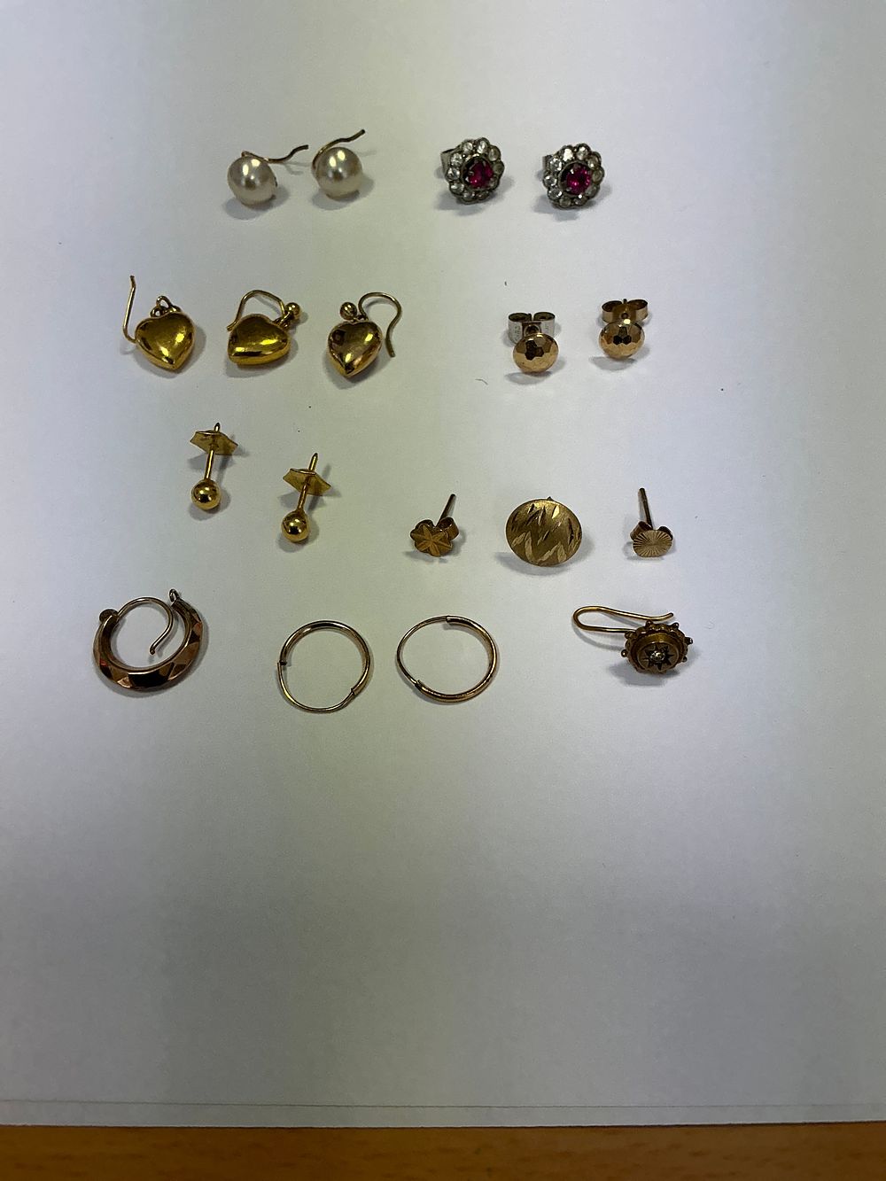Lot 168: A Collection of Yellow and White gold Earrings Including Ciro of London Examples