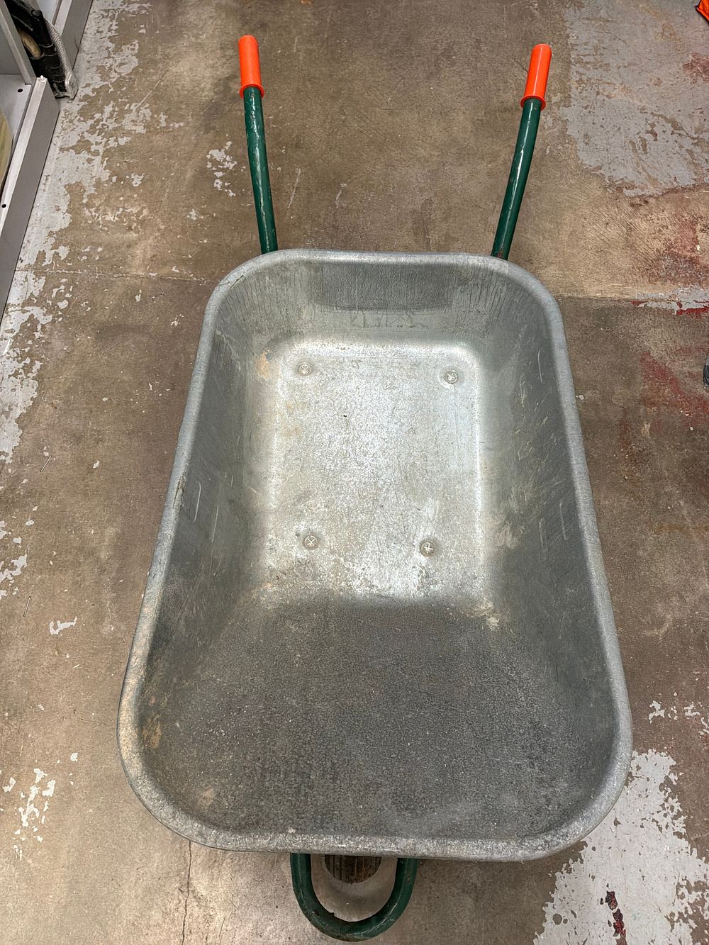 Lot 32: A Walsall Wheelbarrow Company Galvanized Steel Wheelbarrow with Pneumatic Tire