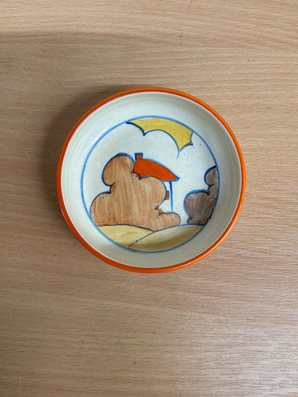 Lot 60: An Art Deco Clarice Cliff Bizarre Hand Painted Earthenware Pin Dish