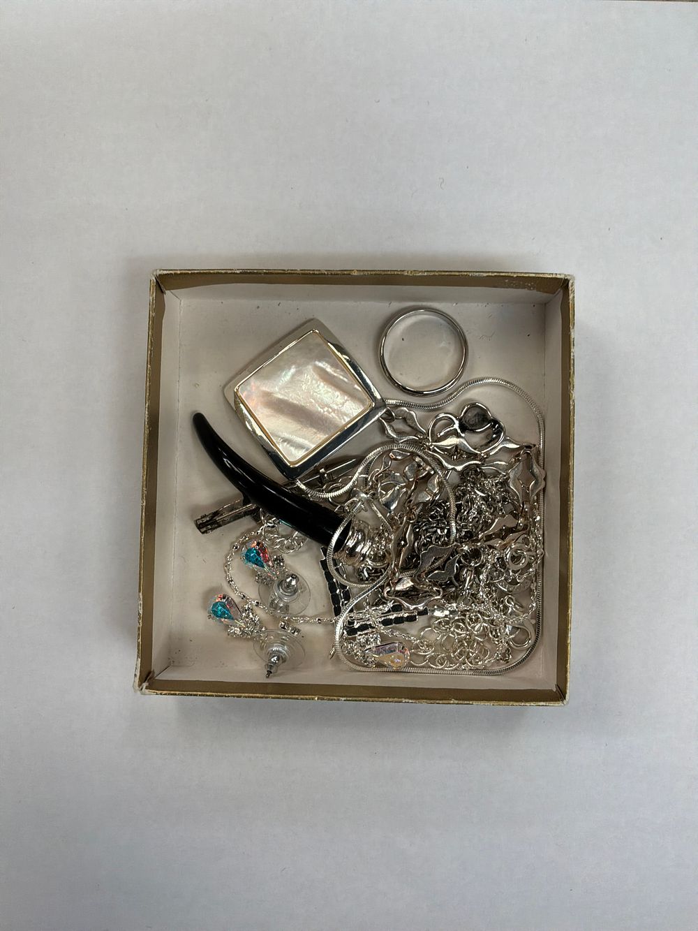 Lot 74: A Collection of Silver Toned Fashion Jewellery and Accessories Including A Roma Miniature Dagger