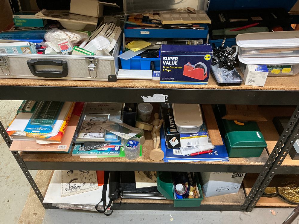 Lot 266: A Collection of Vintage Art and Drafting Supplies Including Daler-Rowney and Winsor and Newton Examples