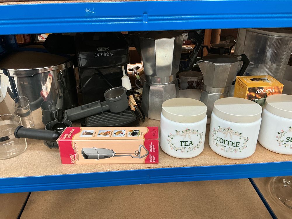 Lot 291: A Collection of Kitchenware and Storage Items Including DeLonghi and Tower Examples
