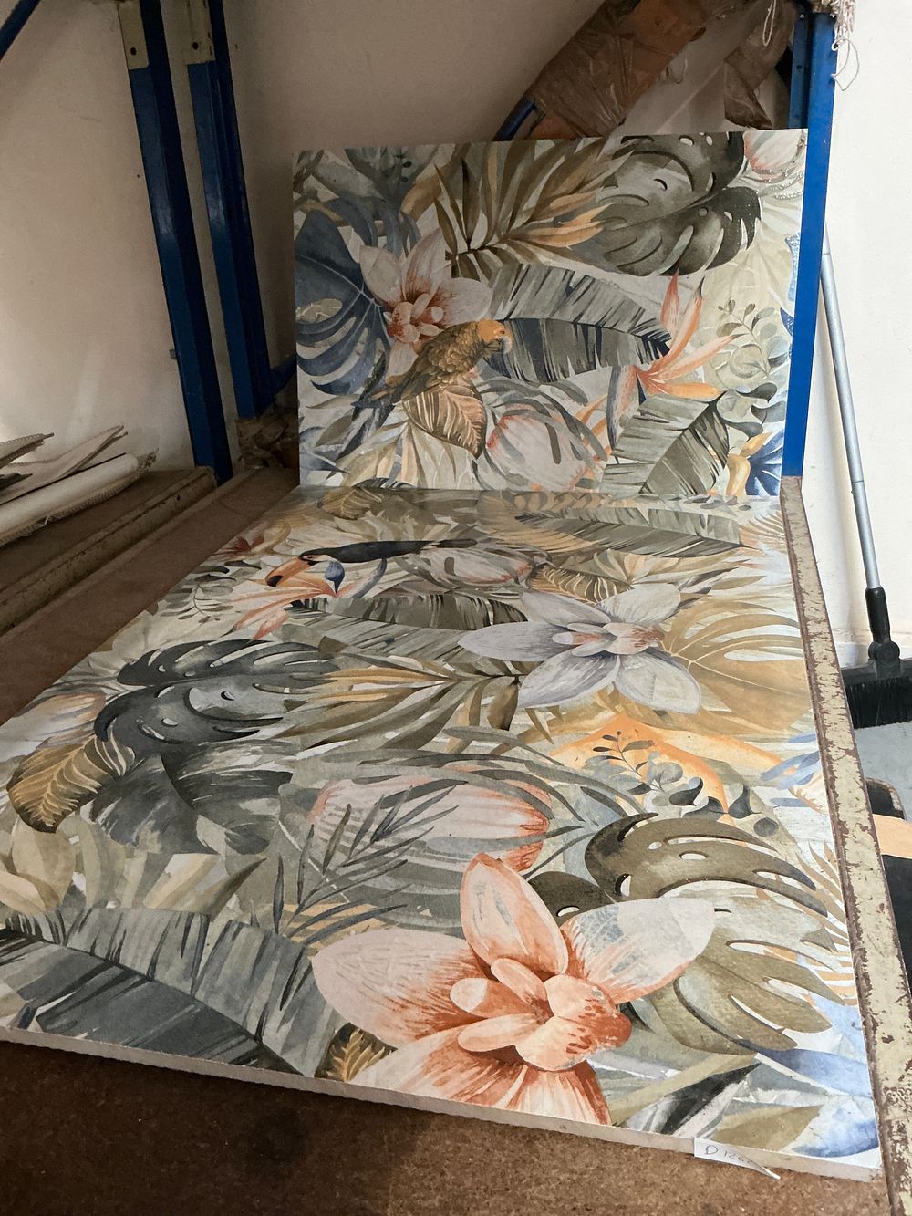 Lot 315: A Collection of Contemporary Tropical Jungle Design Printed Ceramic Wall Tiles