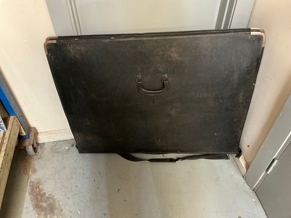 Lot 316: A Large Format Rigid Artist Portfolio Case With Shoulder Strap