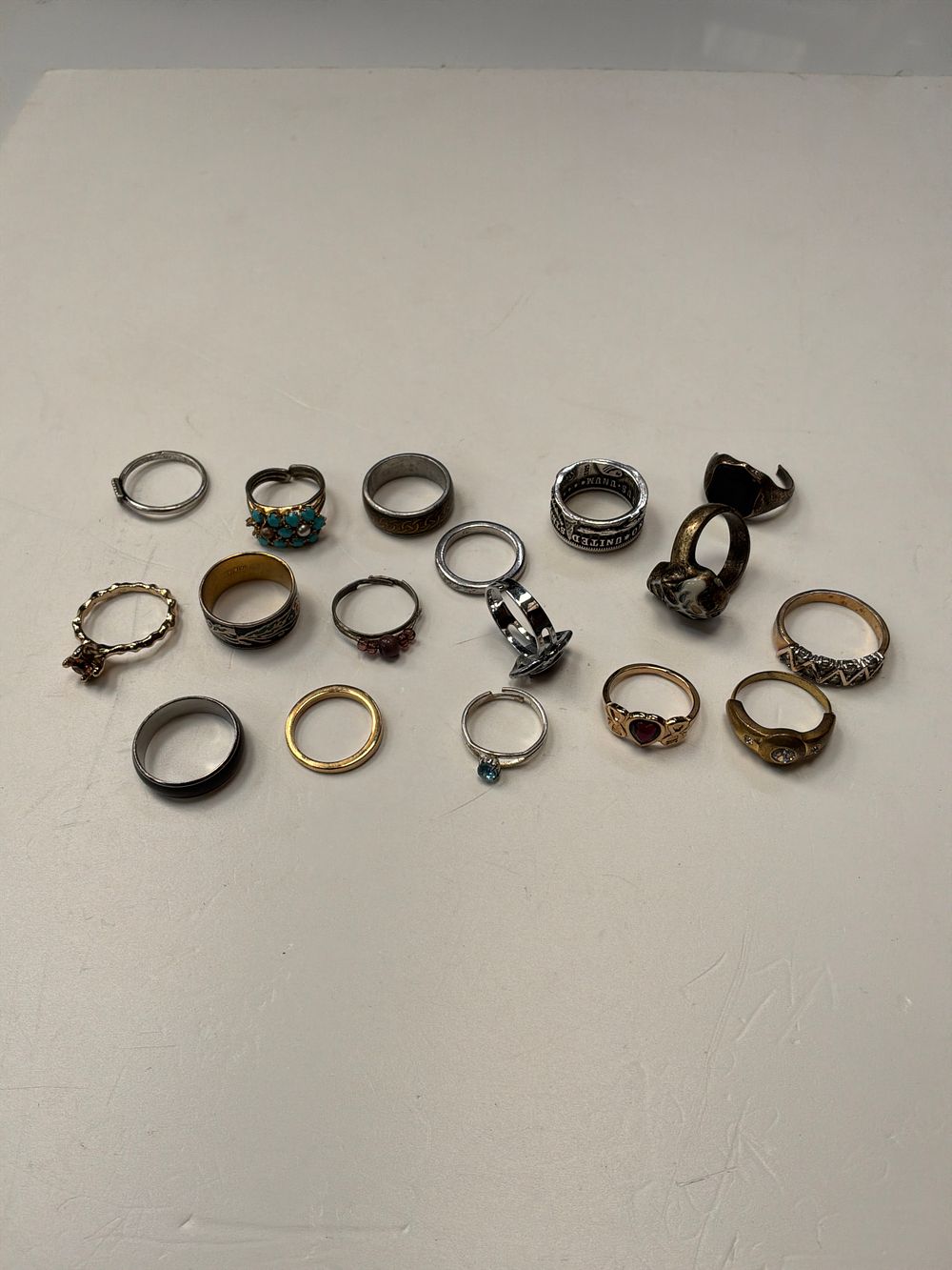 Lot 363: A Collection of Assorted Costume and Fashion Rings Including Silver Plated Examples
