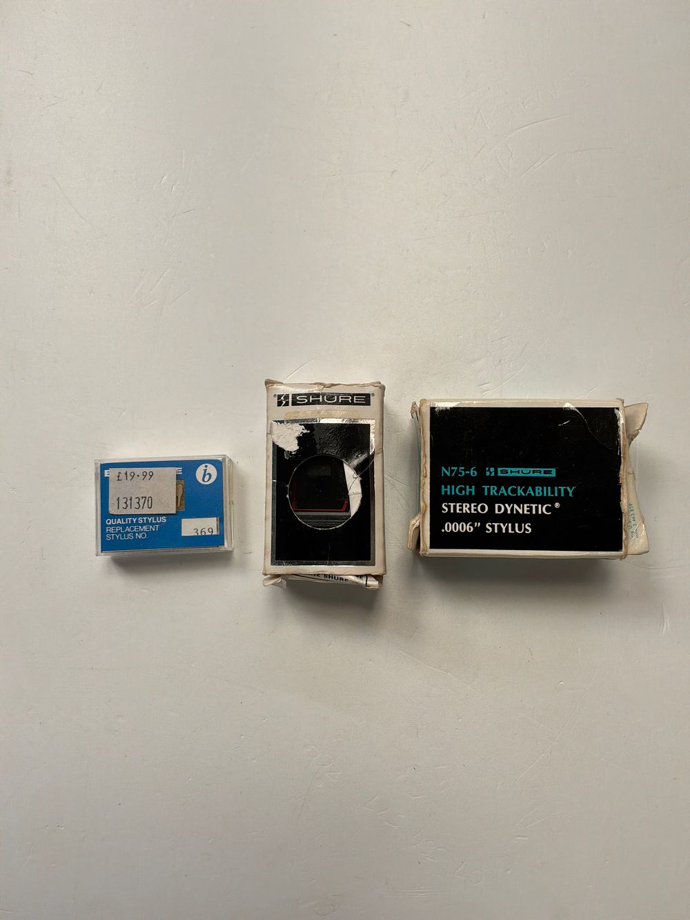 Lot 372: A Trio of Boxed Phonograph Replacement Styli Including Shure Examples