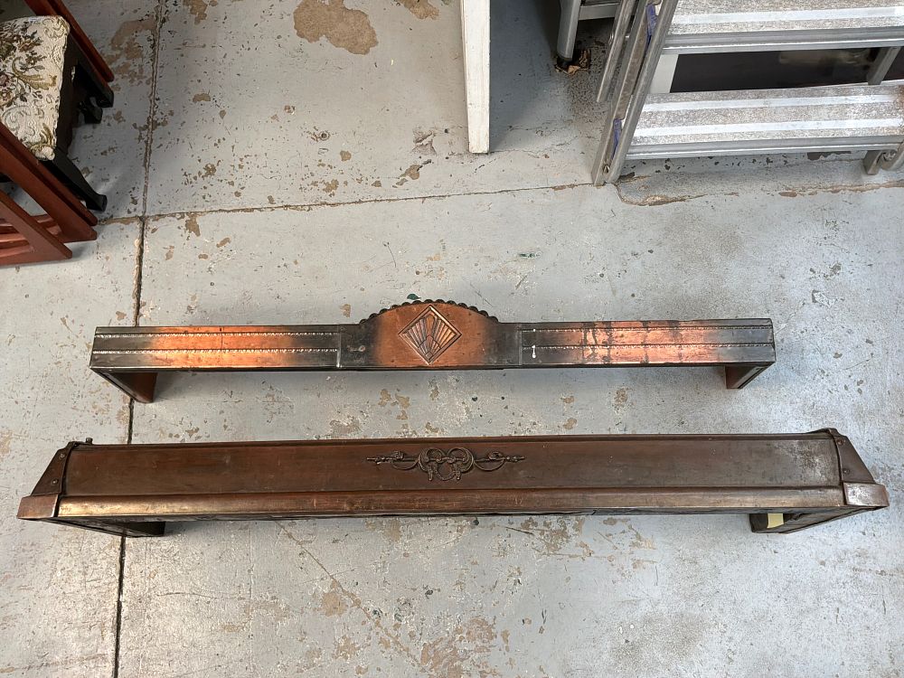 Lot 397: A Pair of Art Deco and Edwardian style Copper Fire Fenders
