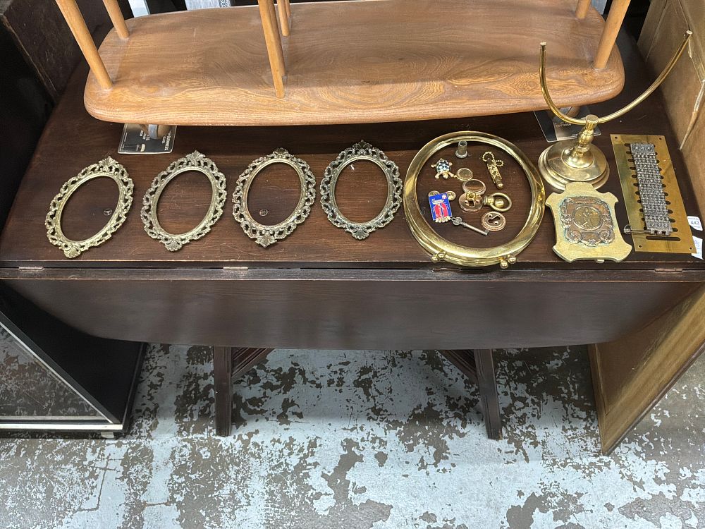 Lot 435: A Collection of Vintage and Antique style Metalware and Collectibles Including Rococo style Frames