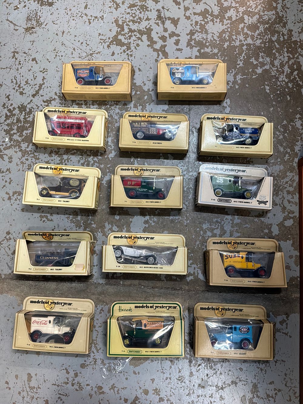 Lot 436: A Collection of Thirteen Matchbox Models of Yesteryear Diecast Vehicles in Presentation Boxes