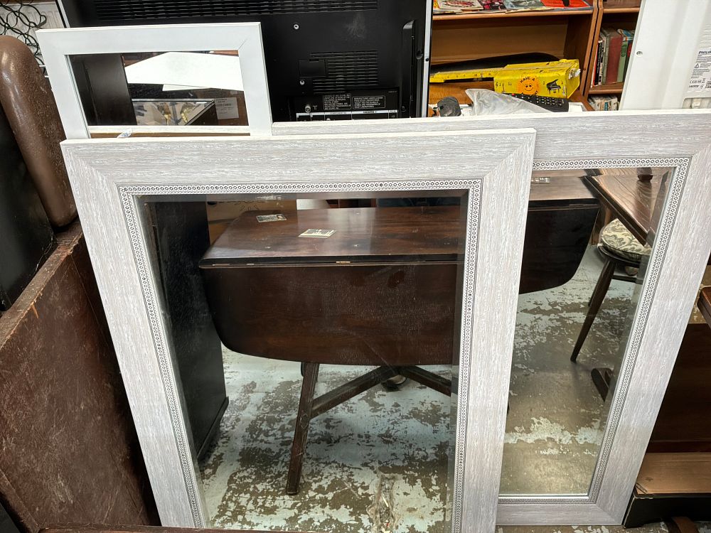 Lot 446: A Trio of Contemporary Rectangular Wall Mirrors