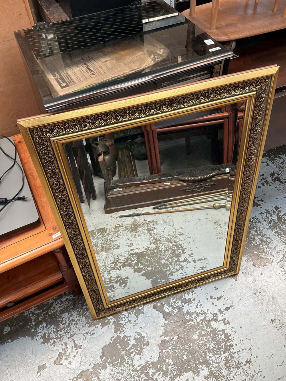 Lot 449: A Large Ornate Gilded Wall Mirror