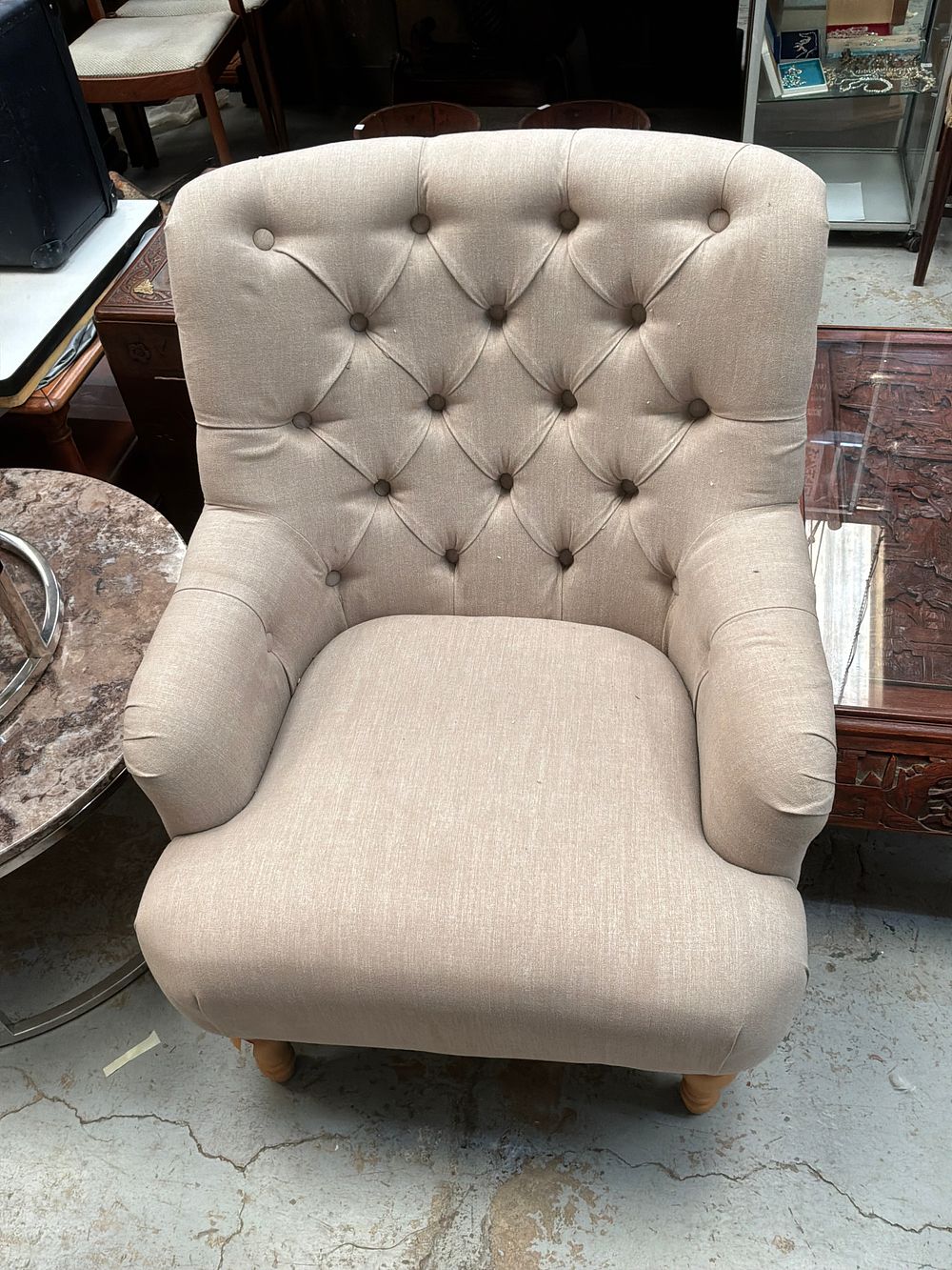 Lot 455: A Contemporary English Style Upholstered Armchair