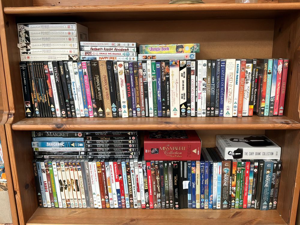 Lot 488: A Collection of DVDs and Box Sets Including Agatha Christie Poirot and Inspector Morse