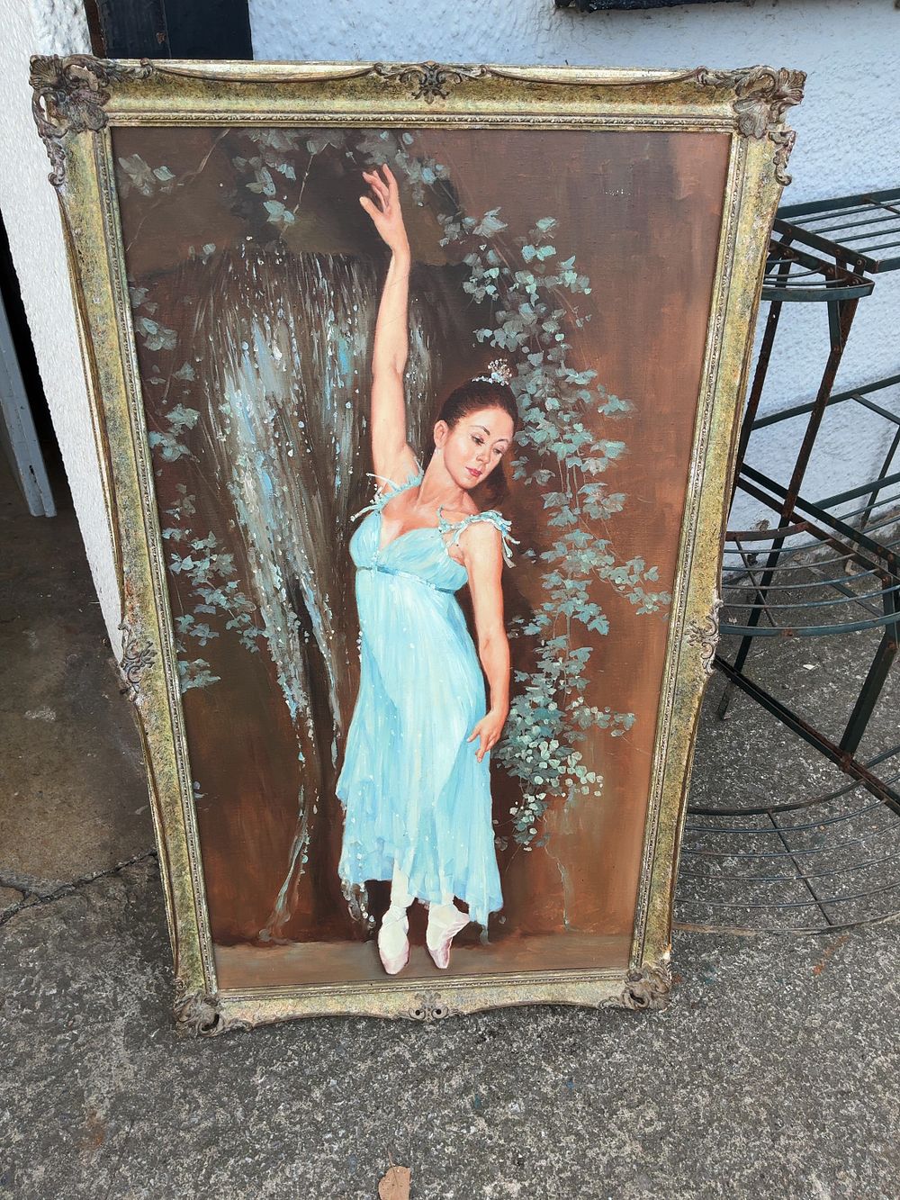Lot 517: An Oil Painting on Stretched Canvas Depicting a Ballerina possibly Margo Fonteyn