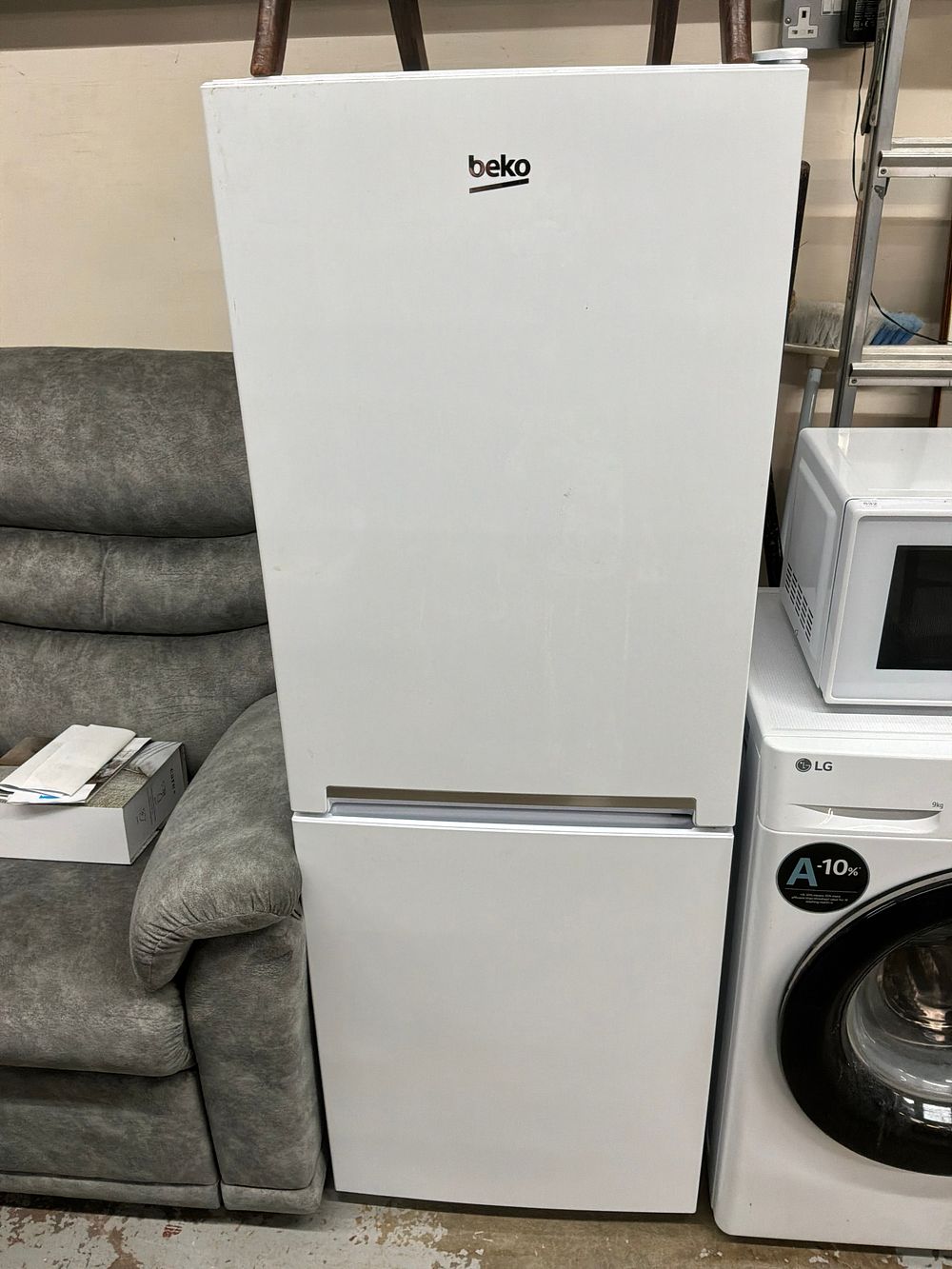 Lot 533: A Beko White Freestanding Bottom Mount Fridge Freezer