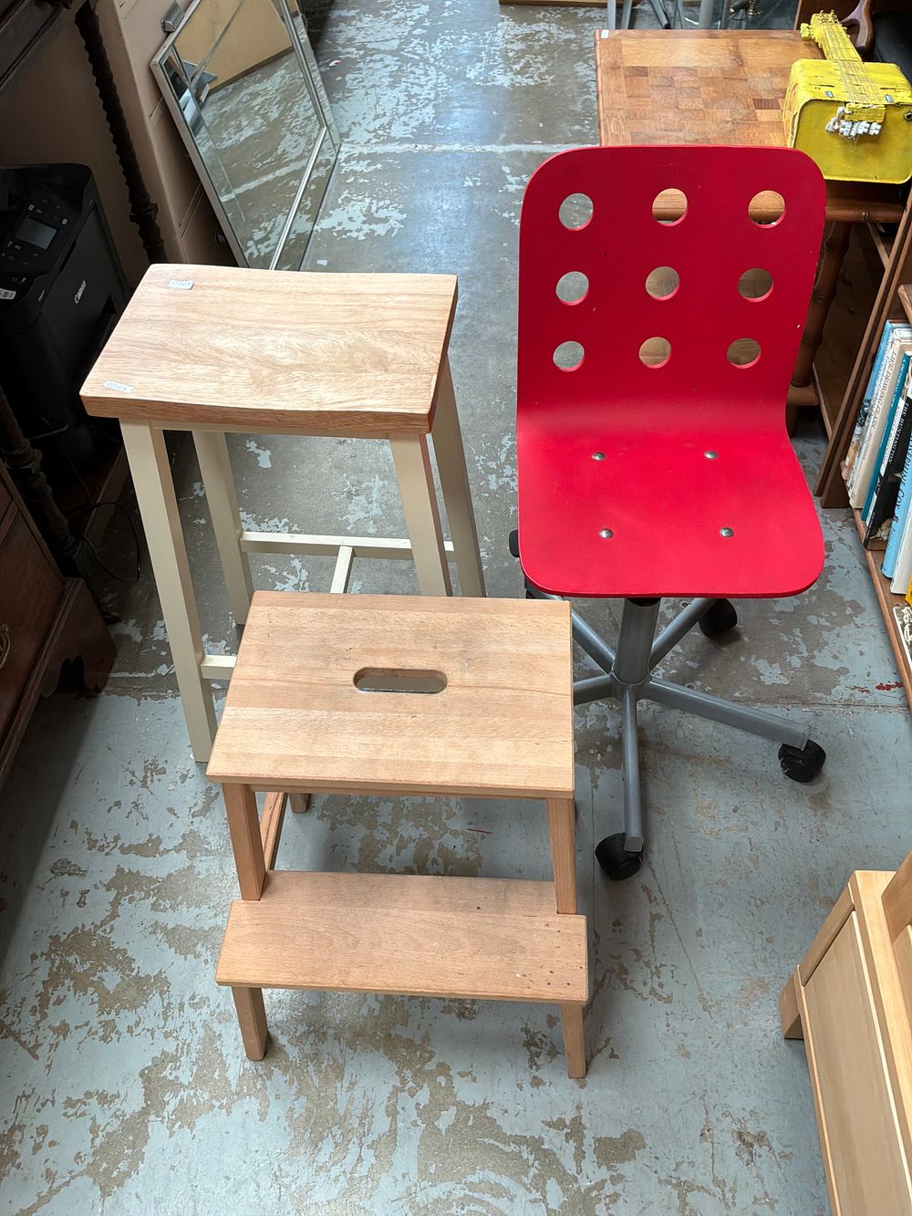 Lot 485: A Trio of Contemporary Functional Seating and Utility Items