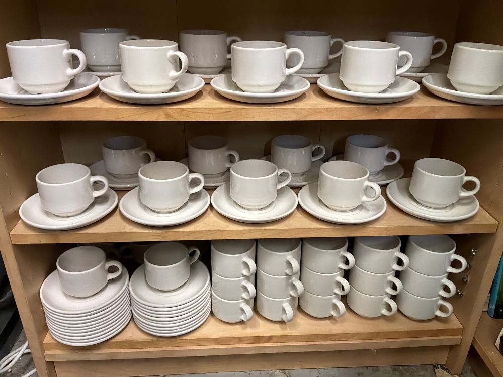 Lot 171: A Collection of Purewhite by Utopia Tableware Vitrified Ceramic Tea and Coffee Service Items