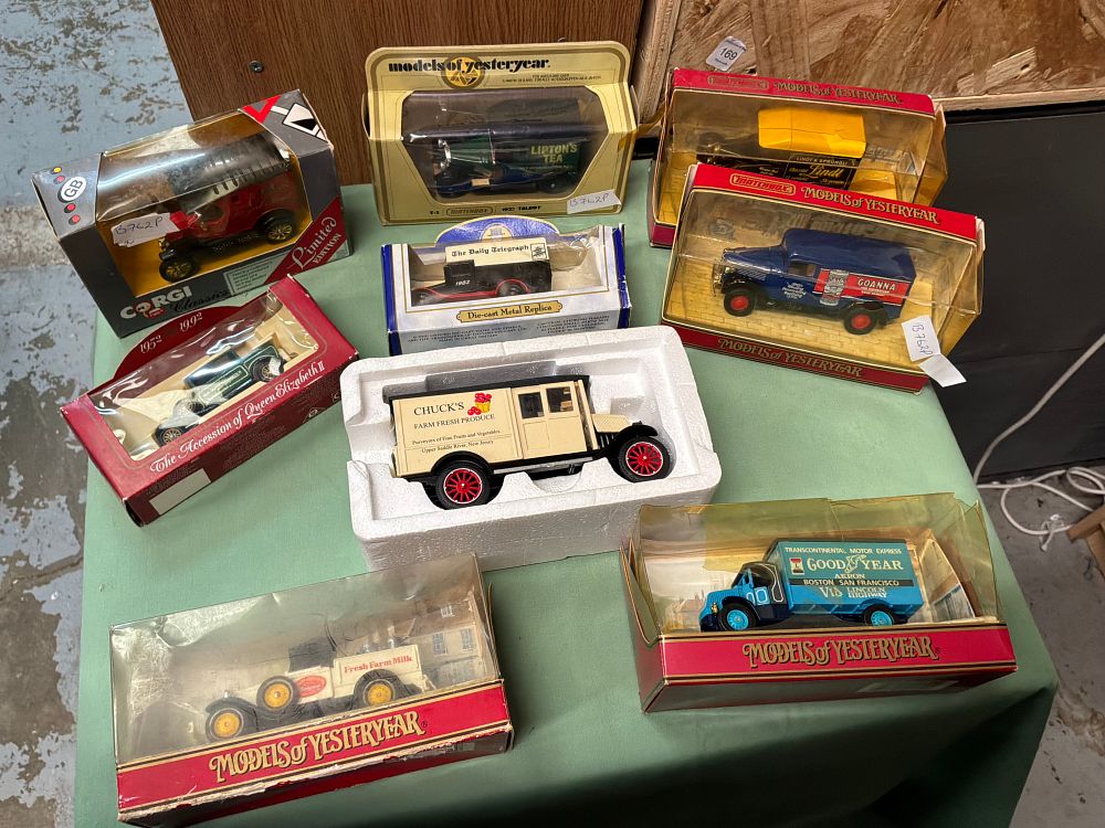 Lot 173: A Collection of Die-Cast Metal Toy Commercial Vehicles including Matchbox Models of Yesteryear and Corgi Classics Examples