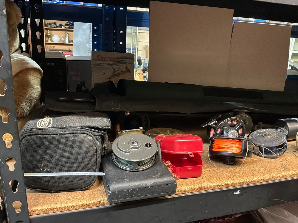 Lot 196: A Collection of Fly Fishing Reels and Multi-Piece Rods Including Trion and BFR Examples