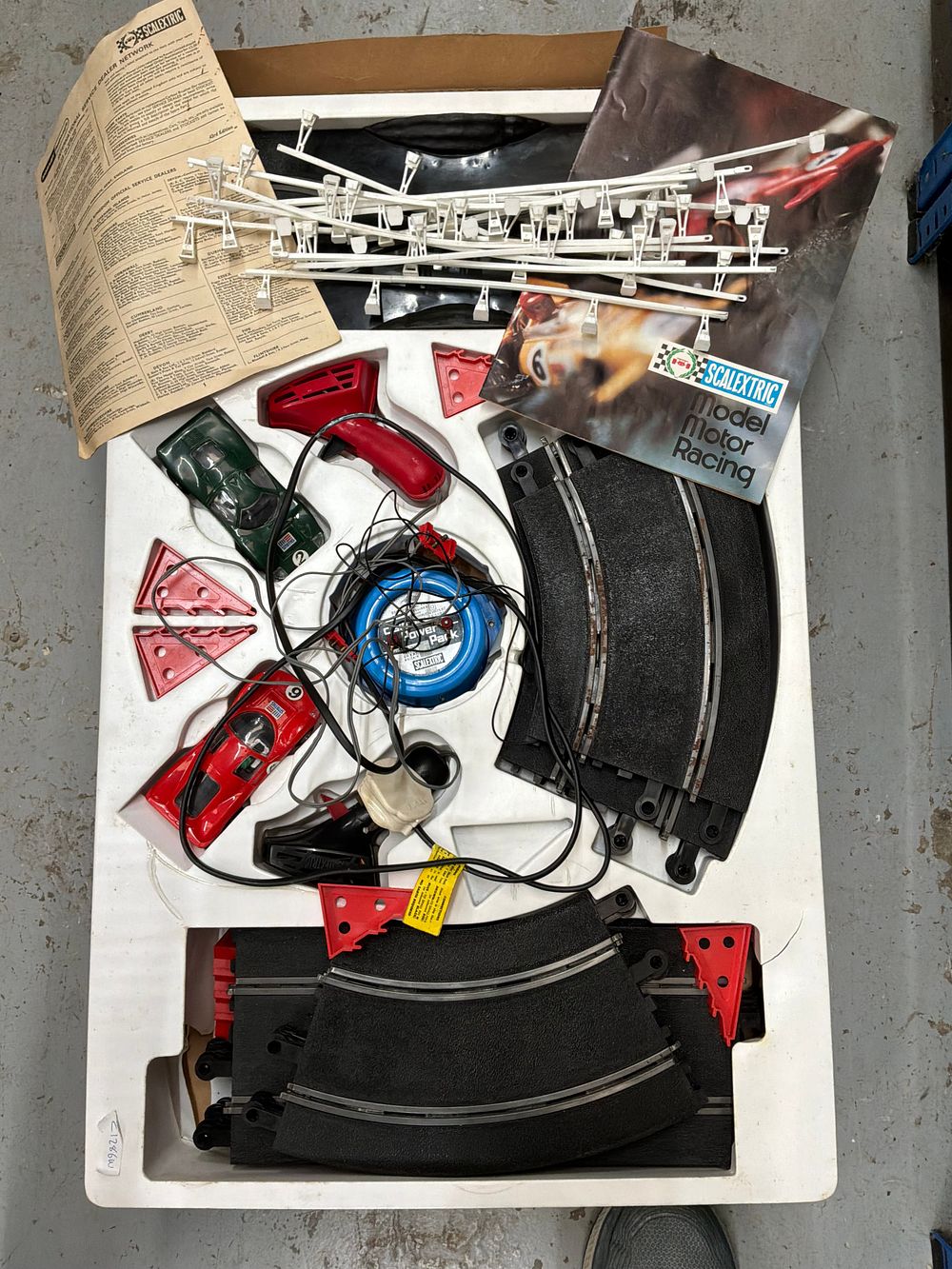Lot 225: A Scalextric Model Motor Racing Slot Car Set in Case