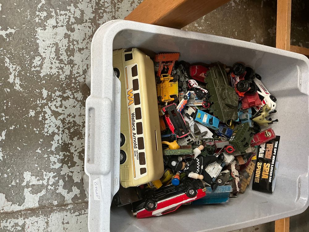 Lot 346: A Collection of Assorted Vintage Die-Cast and Plastic Toys Including a Wallace Arnold Savings Bank