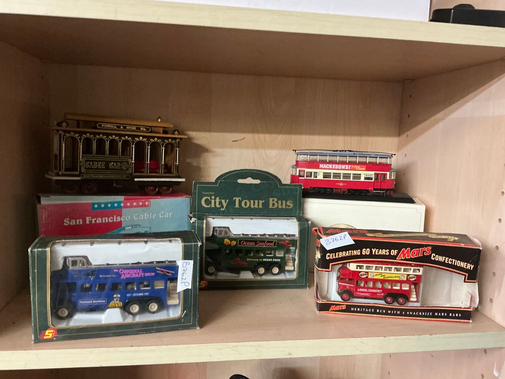 Lot 272: A Collection of Die-Cast and Mixed-Media Model Transport Vehicles Including Lledo Examples