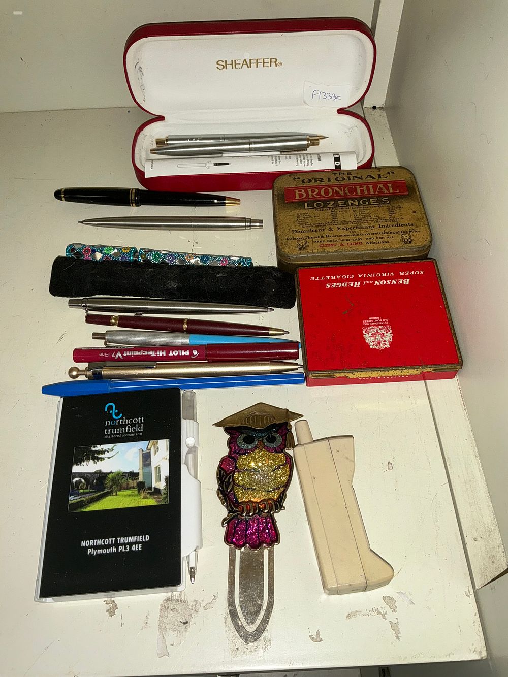 Lot 280: A Collection of Writing Instruments and Ephemera including Sheaffer and Parker Examples